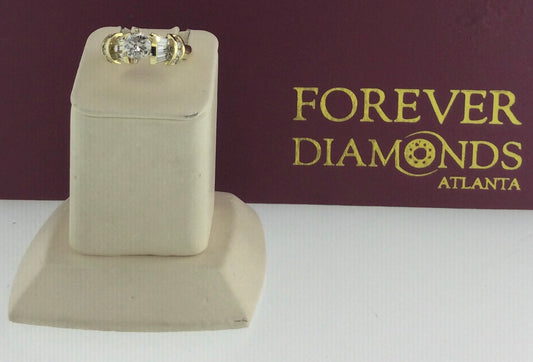 14K Yellow Gold 0.81 Carat Center Stone 0.35CTW Diamond Ring