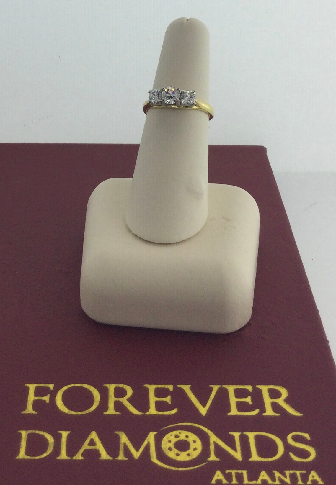 14K Yellow Gold 0.45 Carat Center Stone 0.91CTW Diamond Ring