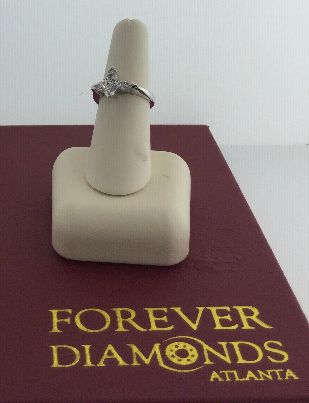14K White Gold 1 Carat Center Stone 1.46CTW Diamond Ring