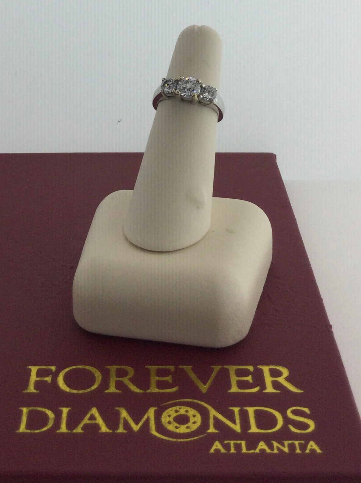 14K White Gold 0.76 Carat Center Stone 1.36CTW Diamond Ring
