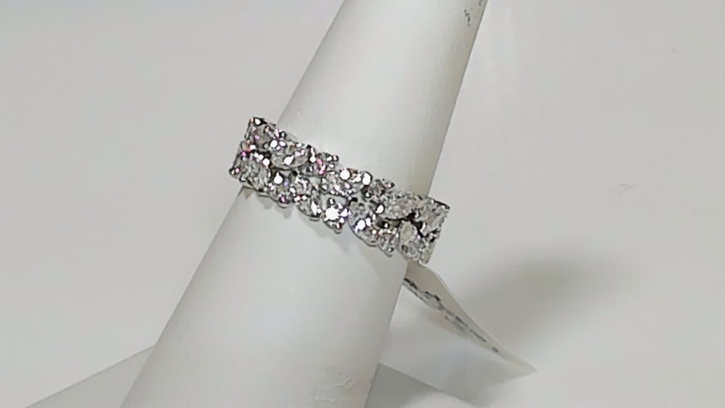 1.79CTW Round & Marquise Lab Diamond Wedding Band