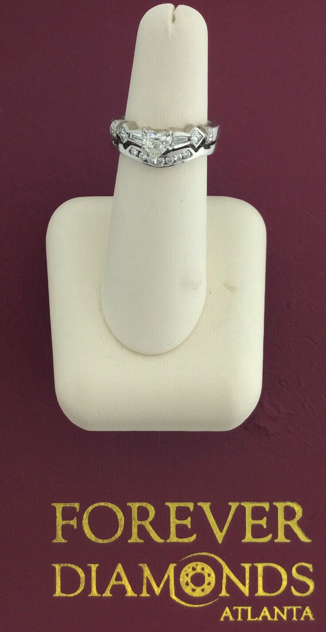 14K White Gold 0.66 Carat Center Stone 1.21CTW Diamond Ring