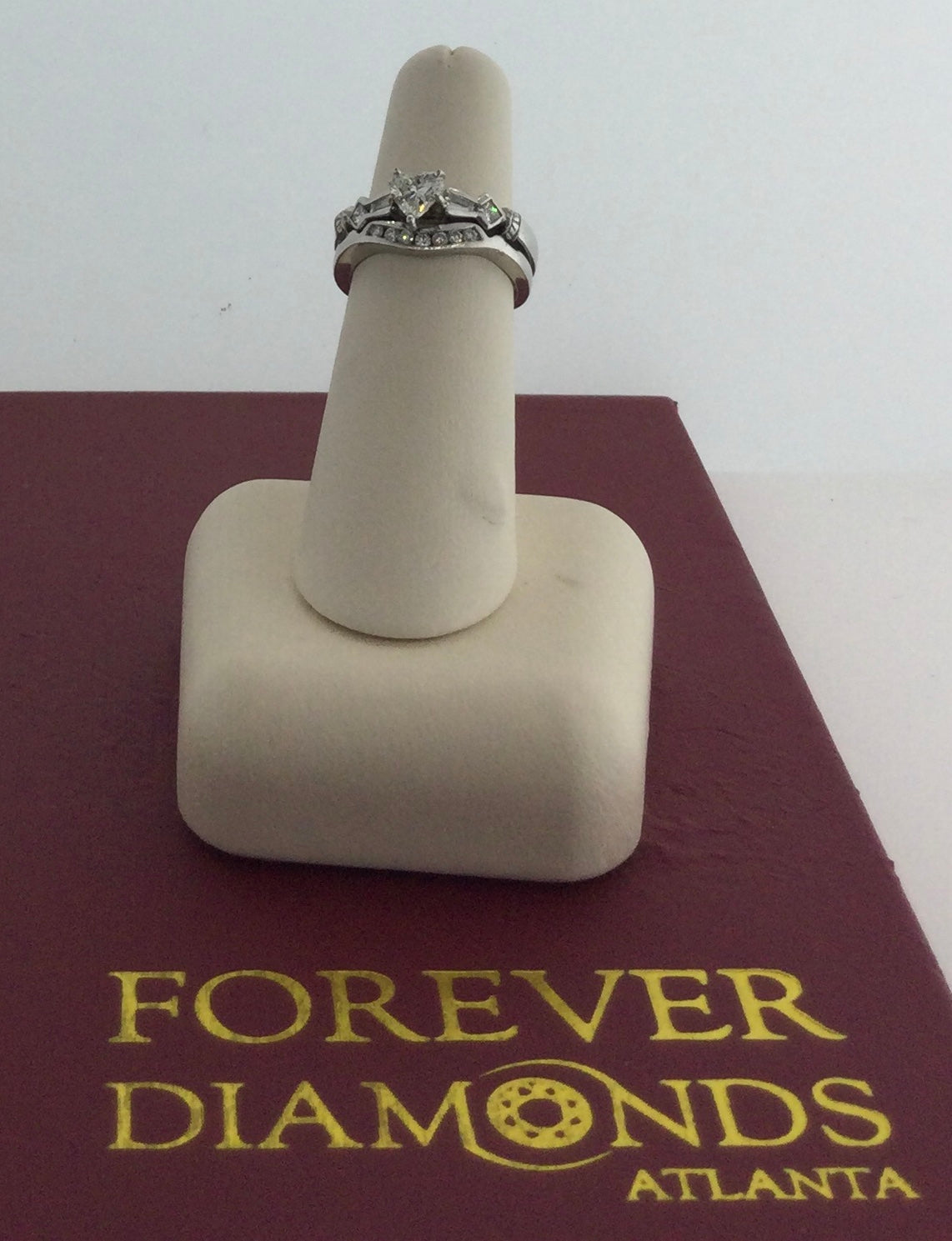 14K White Gold 0.66 Carat Center Stone 1.21CTW Diamond Ring