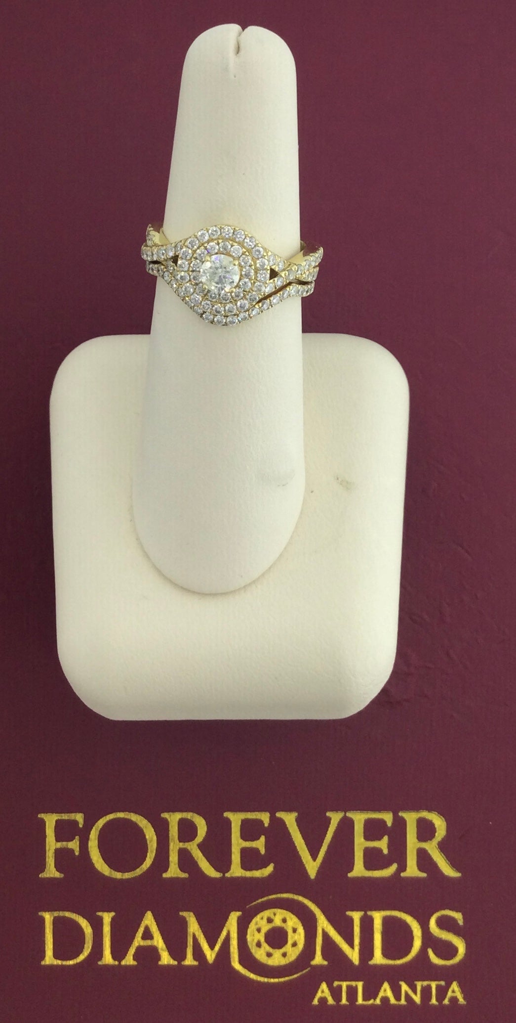 14K Yellow Gold 0.35 Carat Center Stone 1.20CTW Diamond Ring