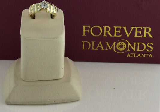 14K Yellow Gold 0.52 Carat Center Stone 1.62CTW Diamond Ring