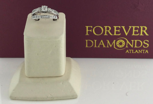 14K White Gold 0.40 Carat Center Stone 1.48CTW Diamond Ring