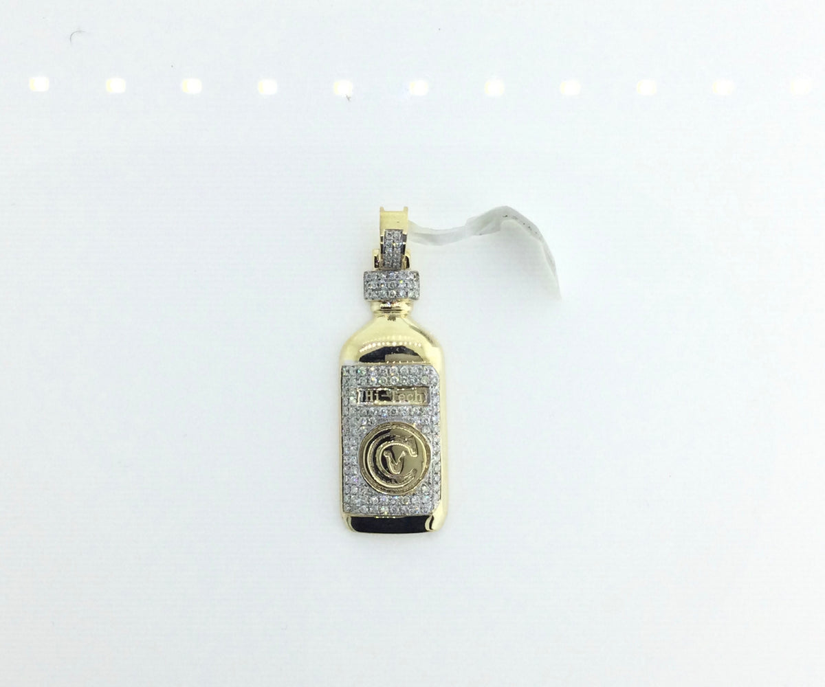 10K Yellow Gold 0.85CT Bottle Charm