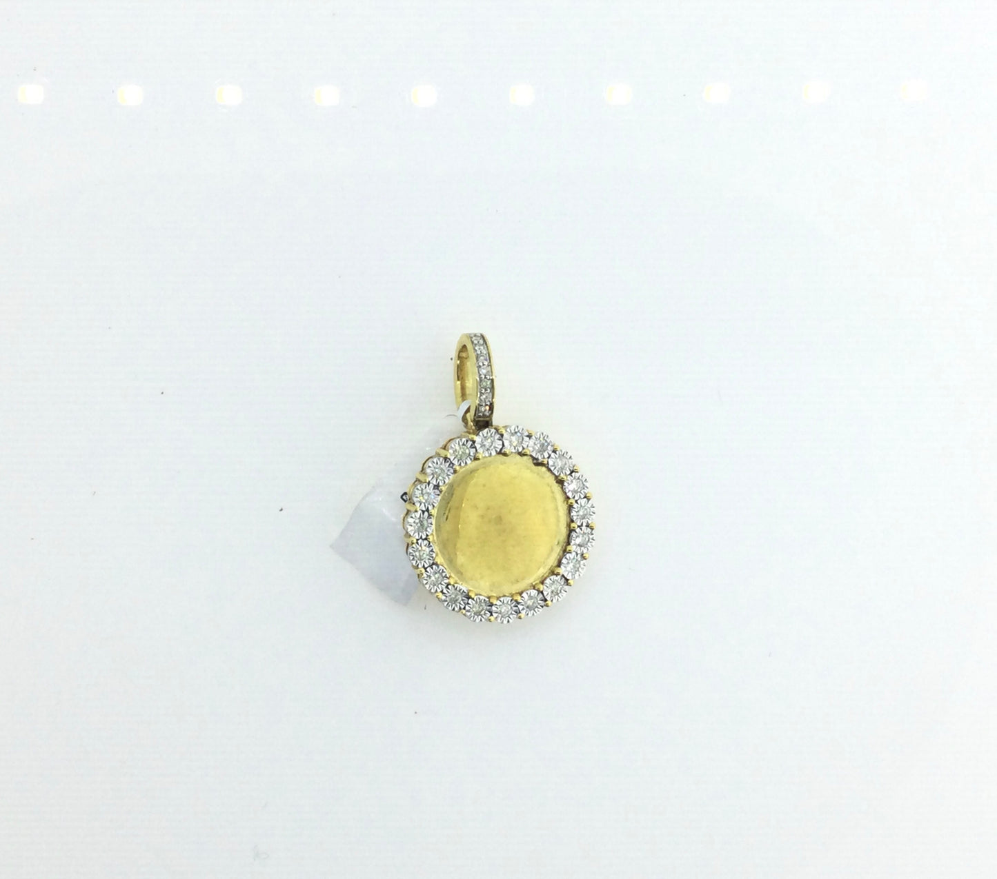 10K Yellow Gold 0.40CT Diamond Frame Charm