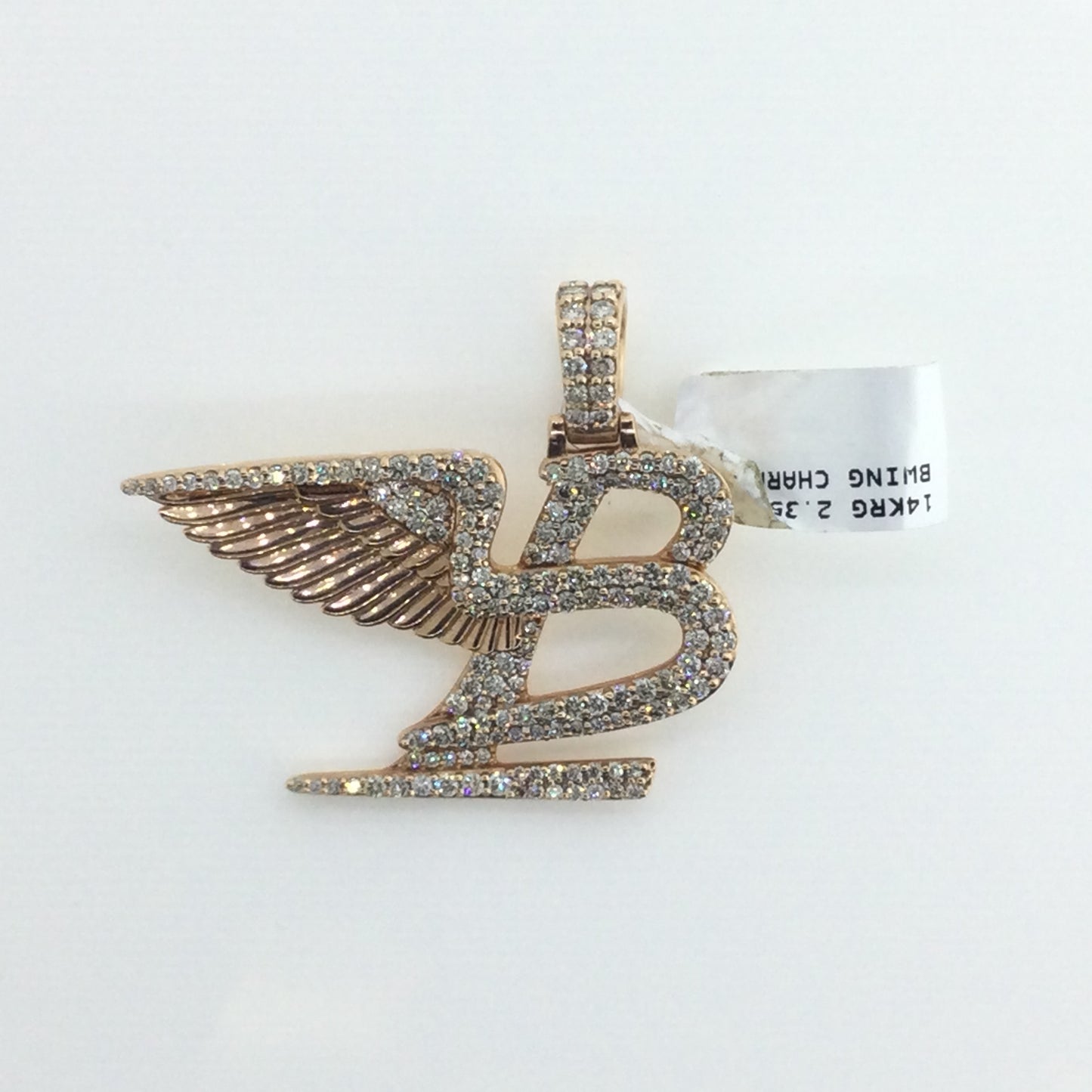 14K Rose Gold 2.35CTW BWING Charm