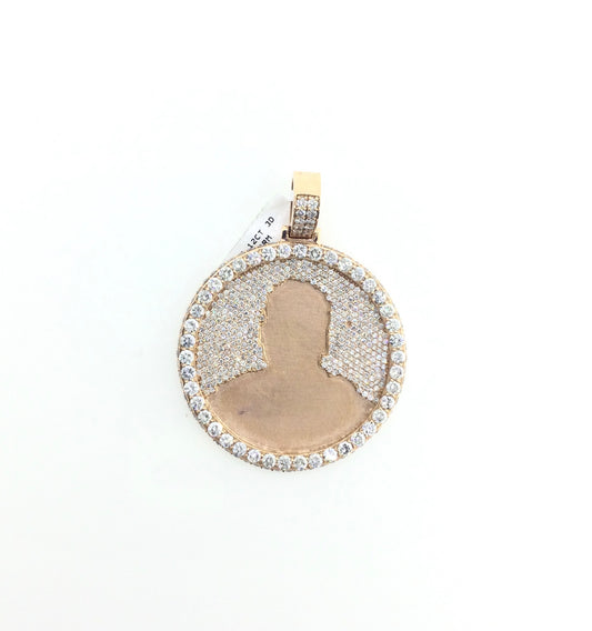 14K Rose Gold 12CT 3D Picture Charm