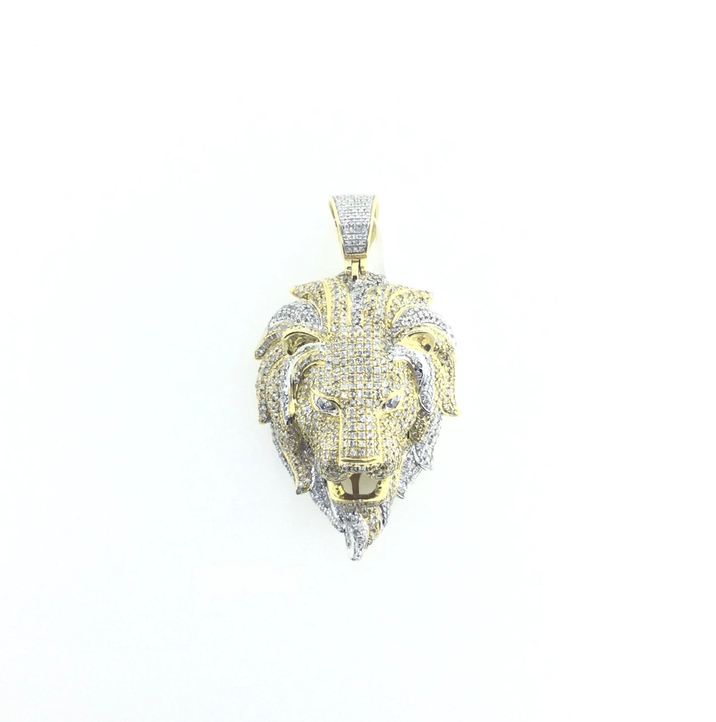 10K Yellow Gold 4.54CT Lion Head Charm