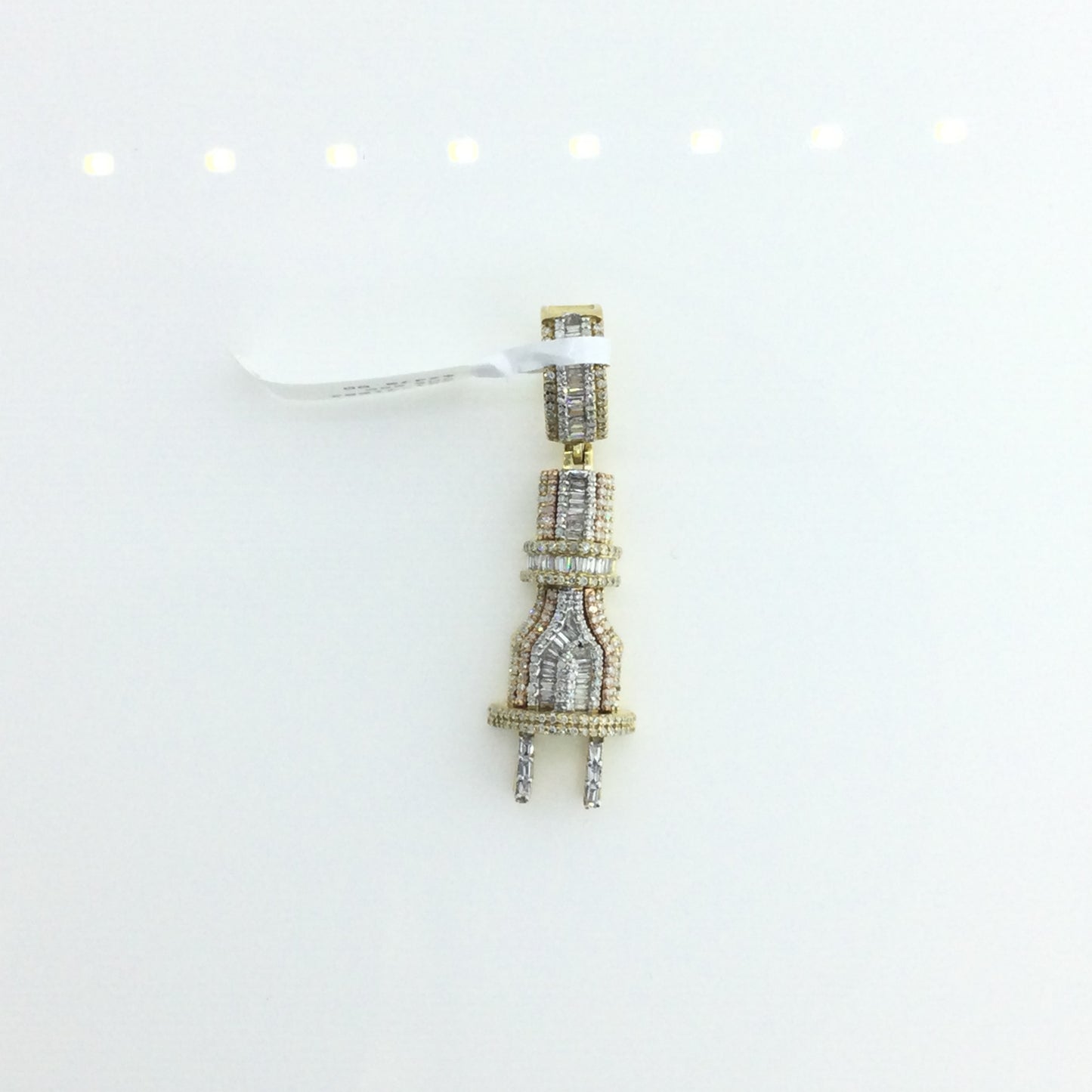 10K Yellow Gold 1CT TT Baguette Plug Charm
