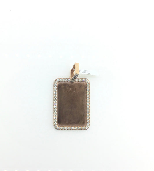 10K Rose Gold 8.5CT Picture Frame Charm