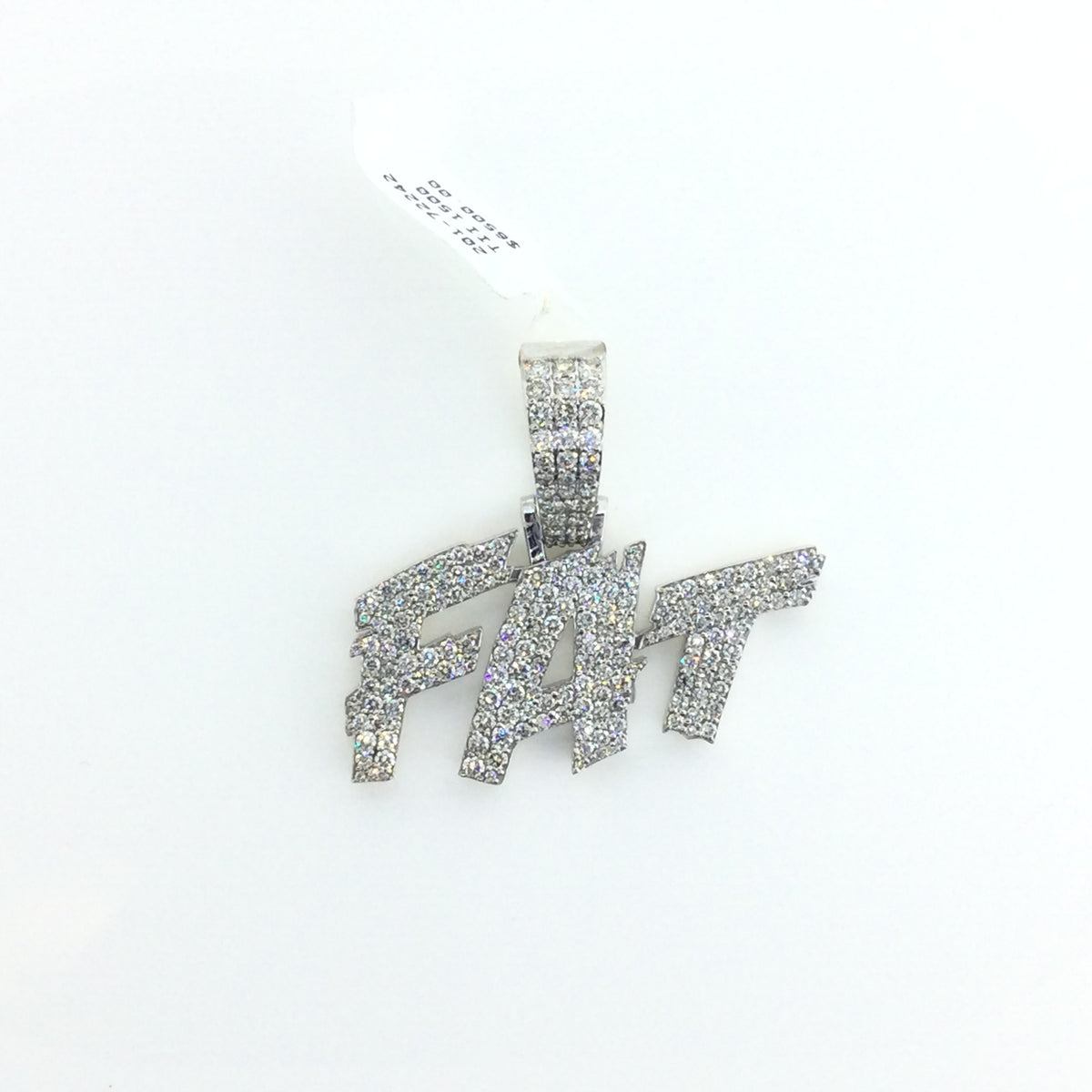 10K White Gold 2.5CTW Custom FAT Diamond Charm