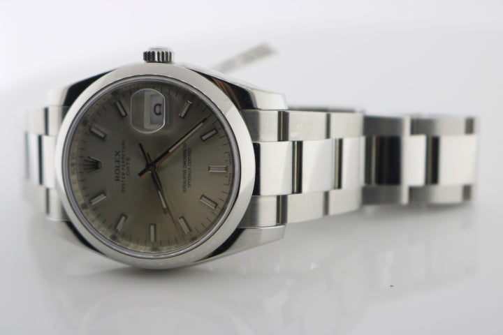 **Rolex 41mm Stainless Steel Grey Dial Oyster Bracelet Watch**