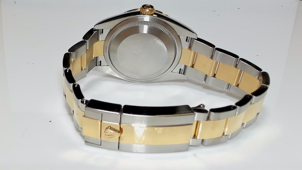 **Men's Rolex Explorer 124273 36mm Two-Tone Yellow Gold and Steel**