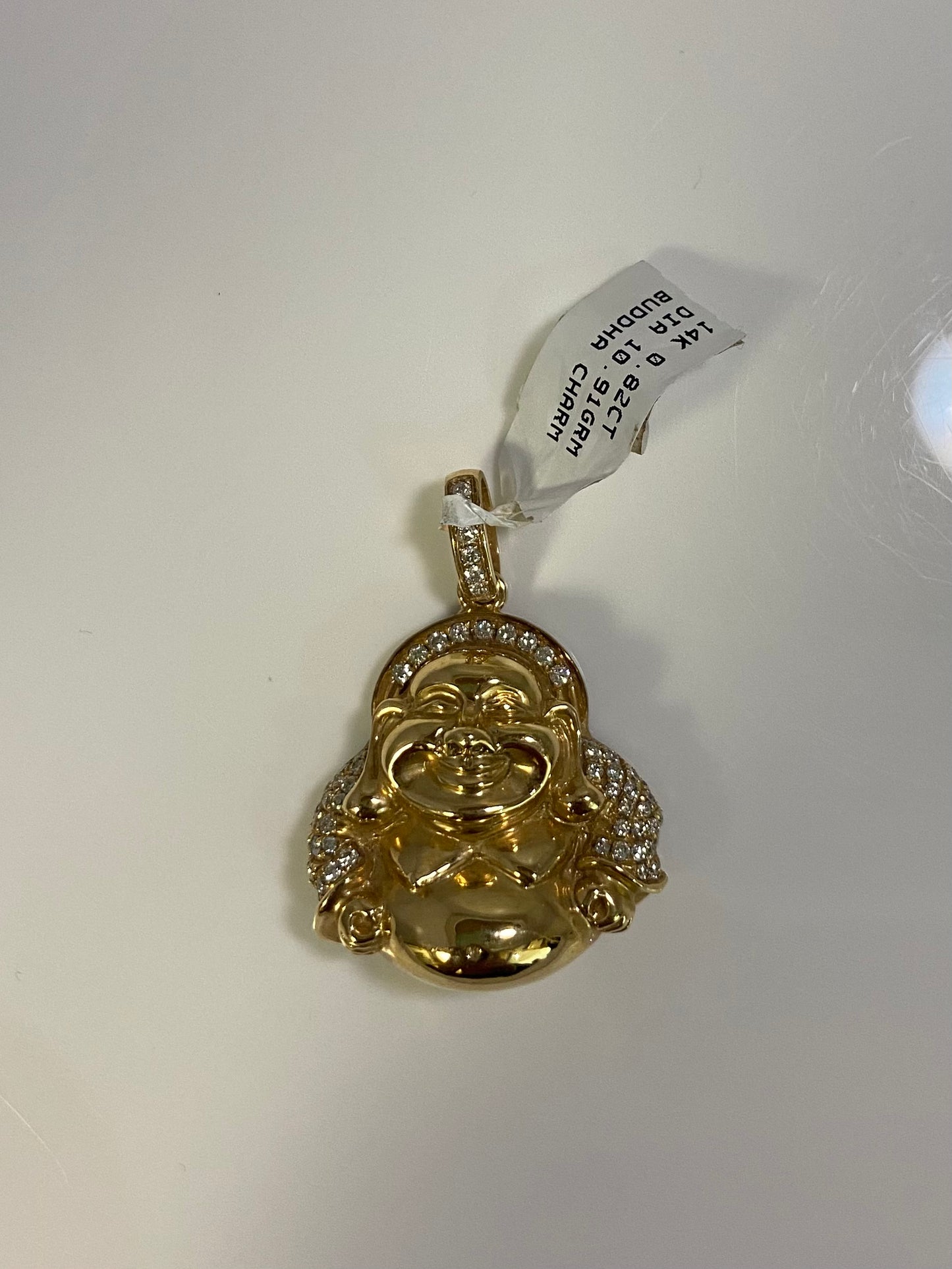 14K 0.82CT 10.91GRM Buddha Charm