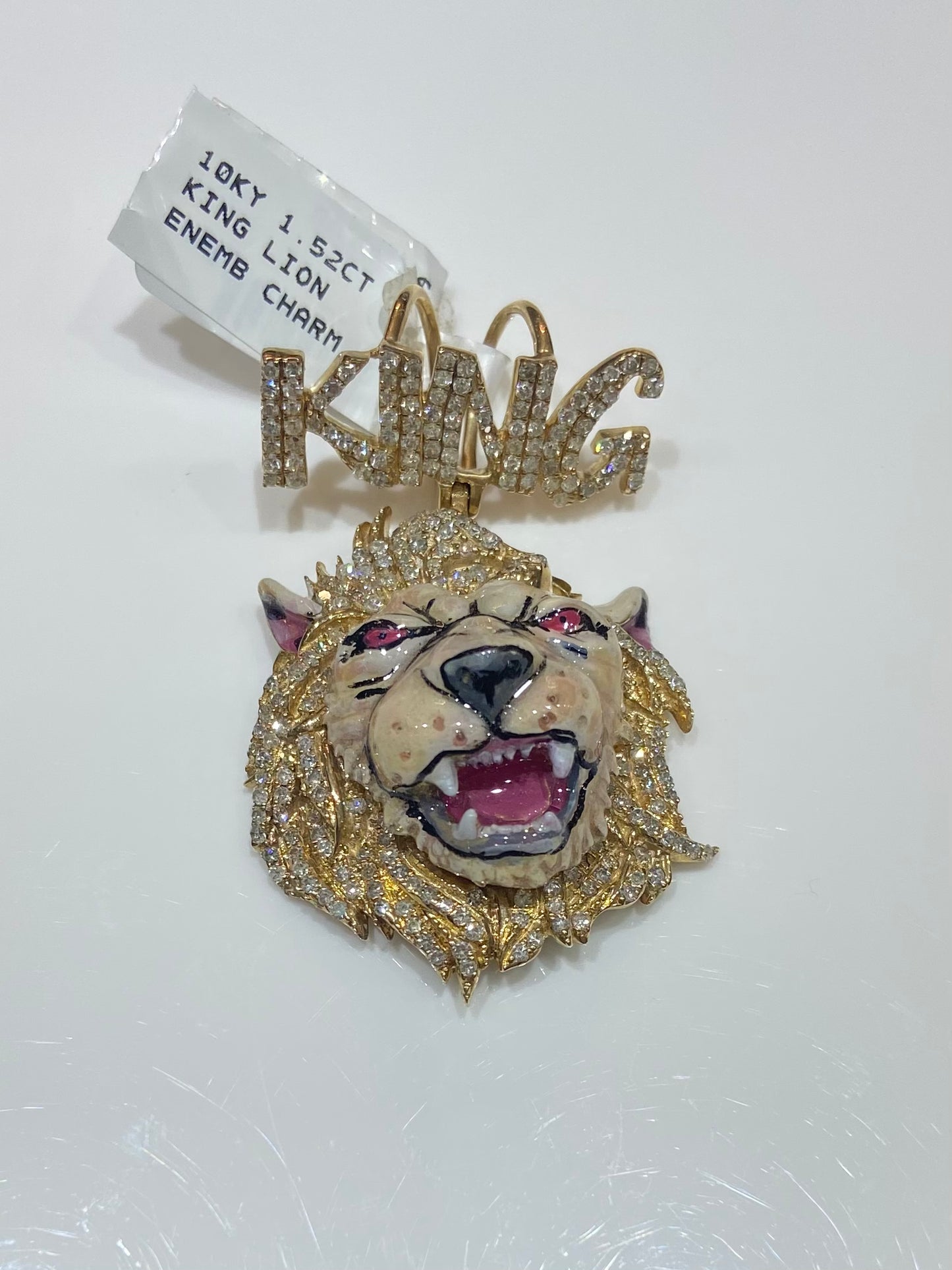 10K Yellow Gold 1.52CT King Lion Charm