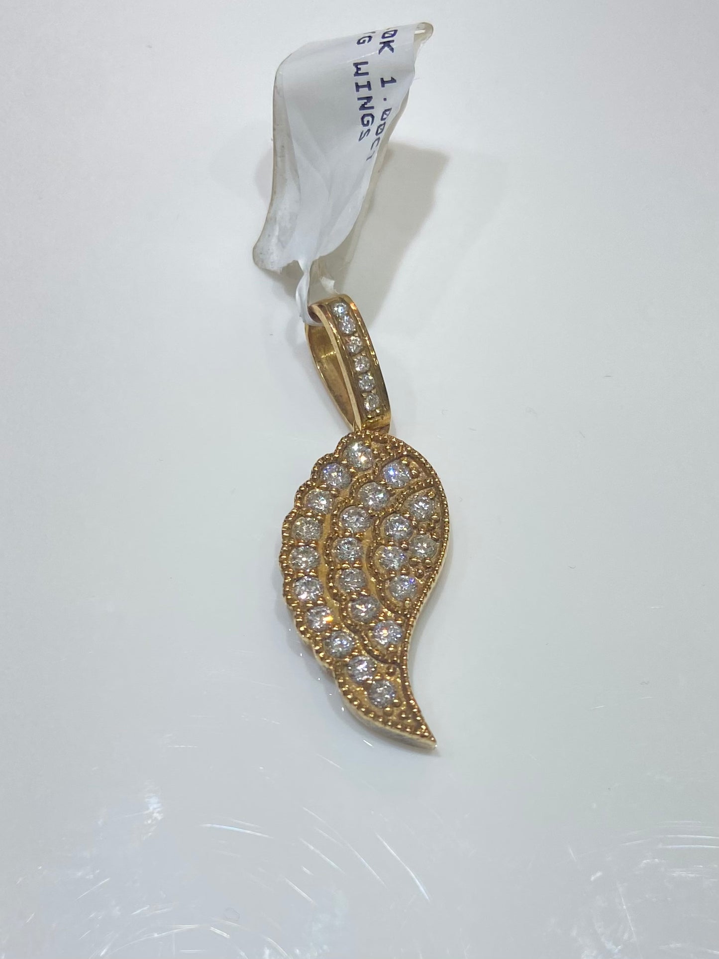 10K Yelloiw Gold 1.00CT Wings Charm