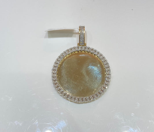 10K Yellow Gold 0.79CT Cuban Picture Frame