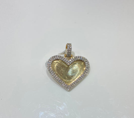 10K Heart Picture Charm