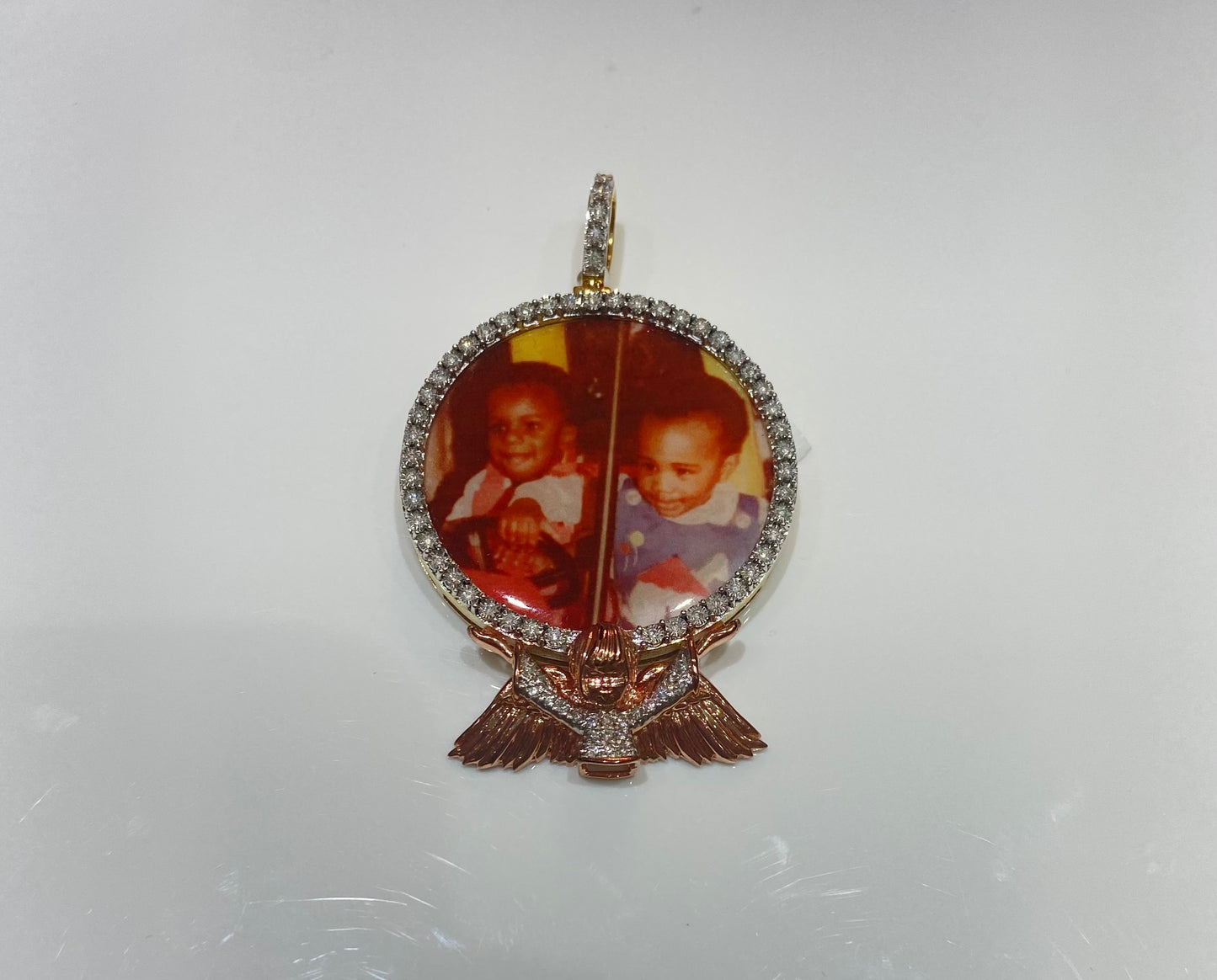 10K Yellow/Rose Gold 0.50CT Angel Picture Frame