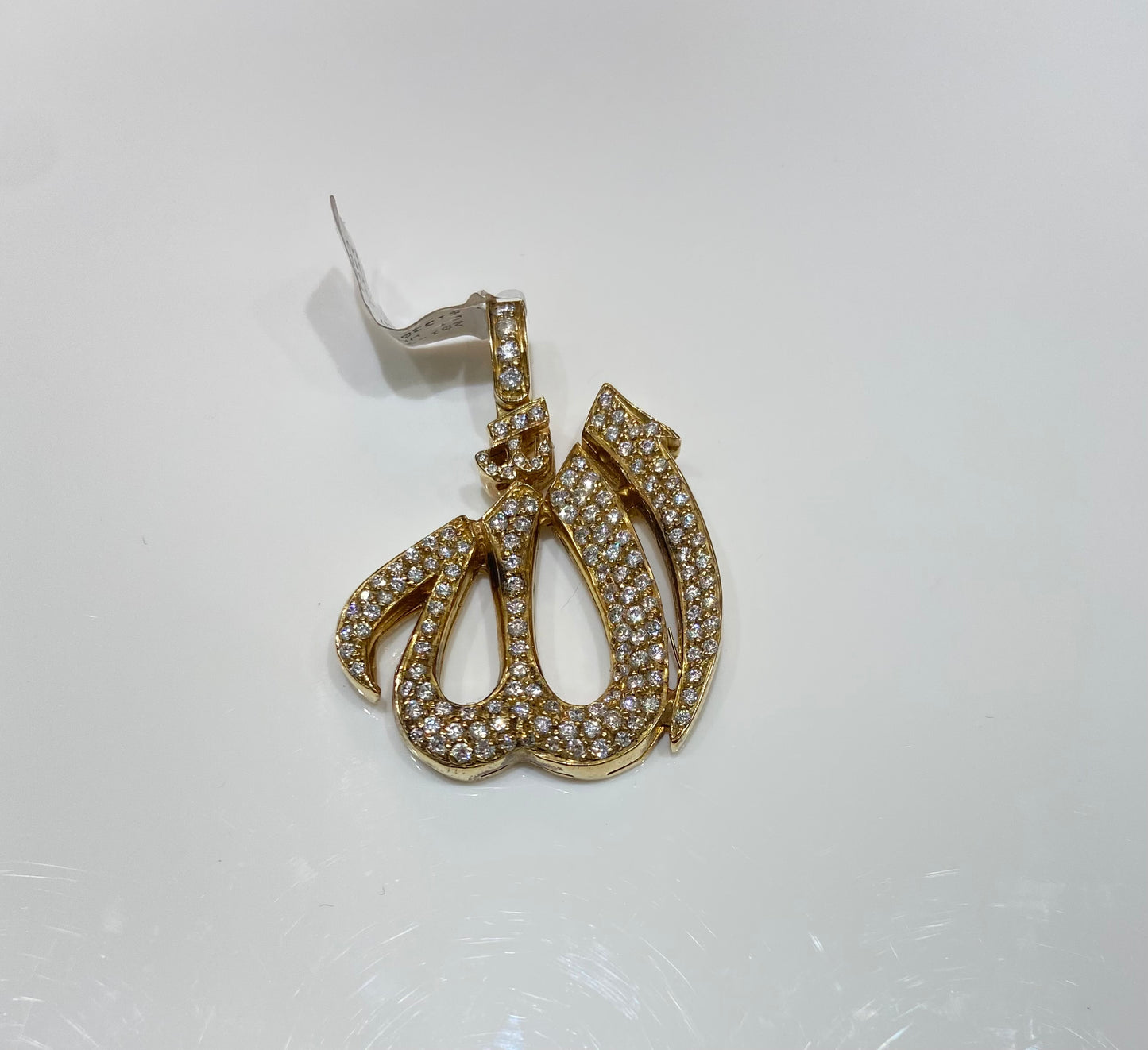 14K Yellow Gold 4CTW Rounds Allah Charm VS2 Clarity