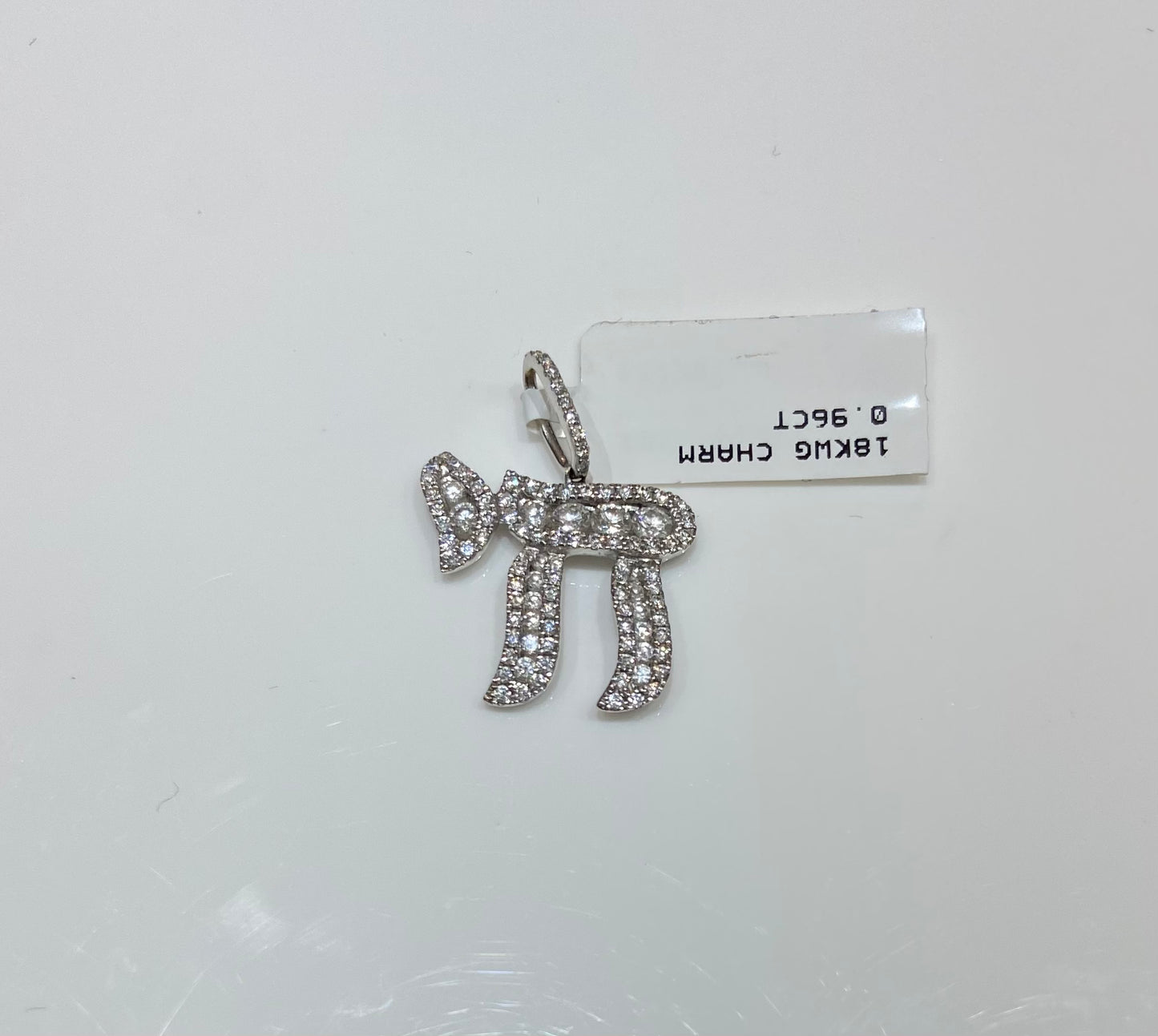 18K White Gold 0.96CT Charm