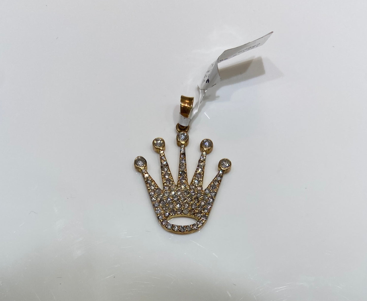 10K Yellow Gold 0.80CT Crown Charm