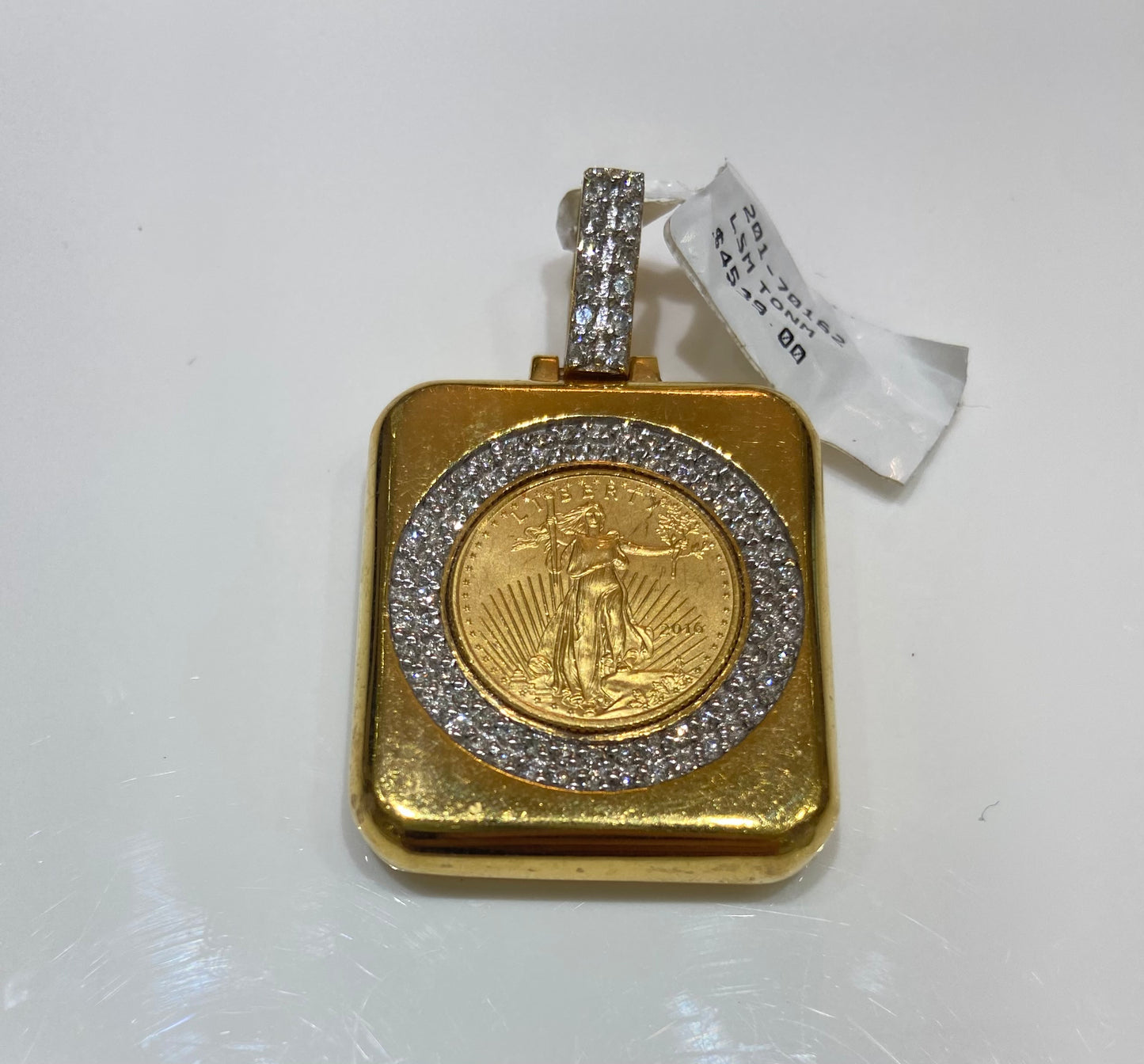 10K 1.10CT Box Coin Charm