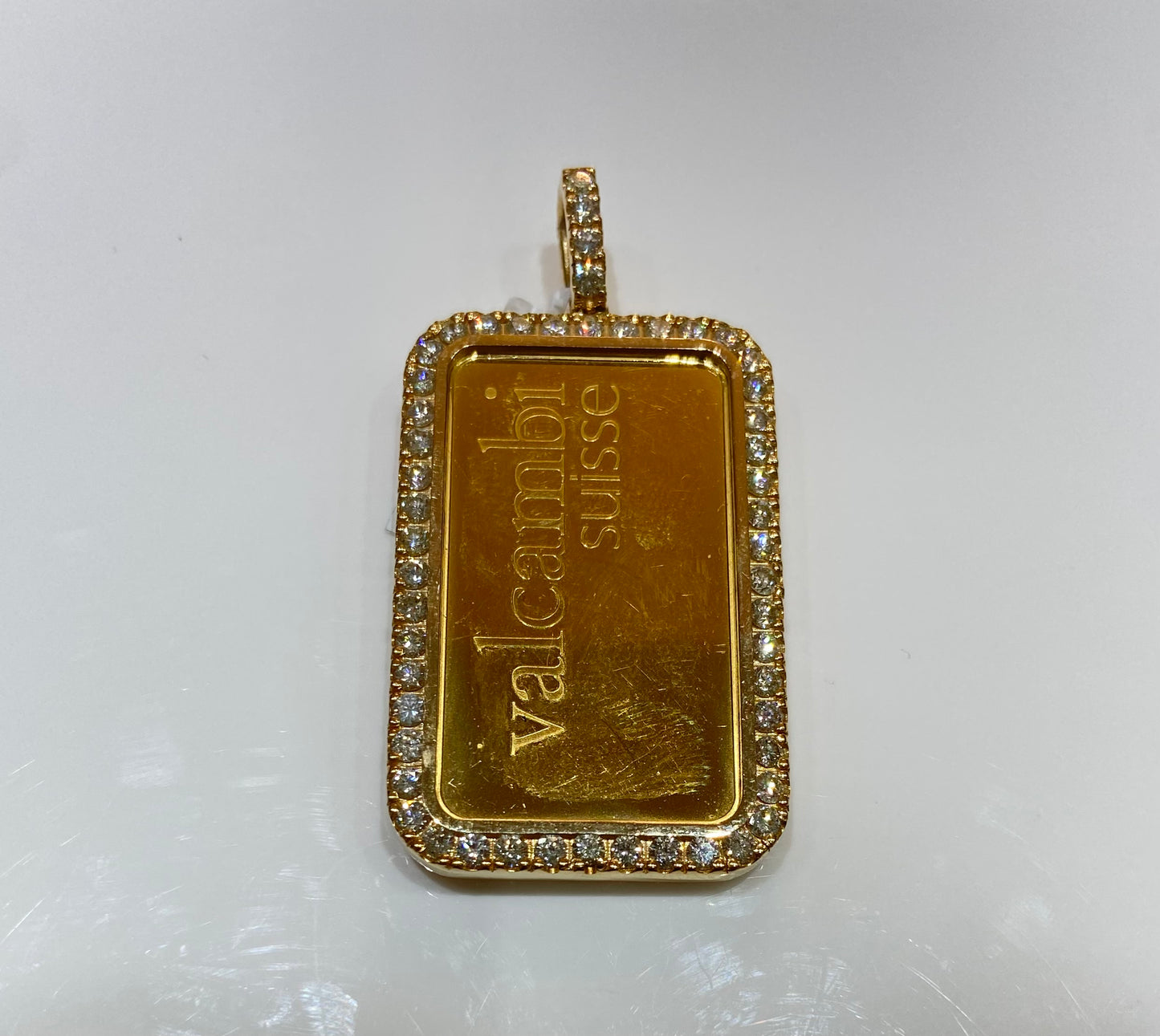 14K Yellow Gold 2.5CT Suisse 999 Bar Charm