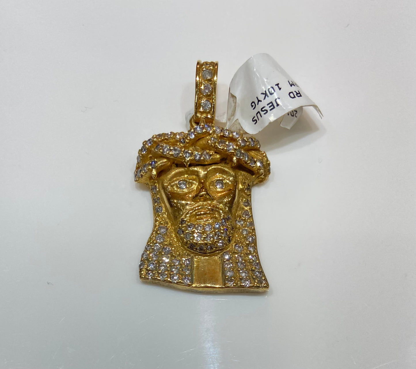 10K Yellow Gold 2CT Jesus Charm