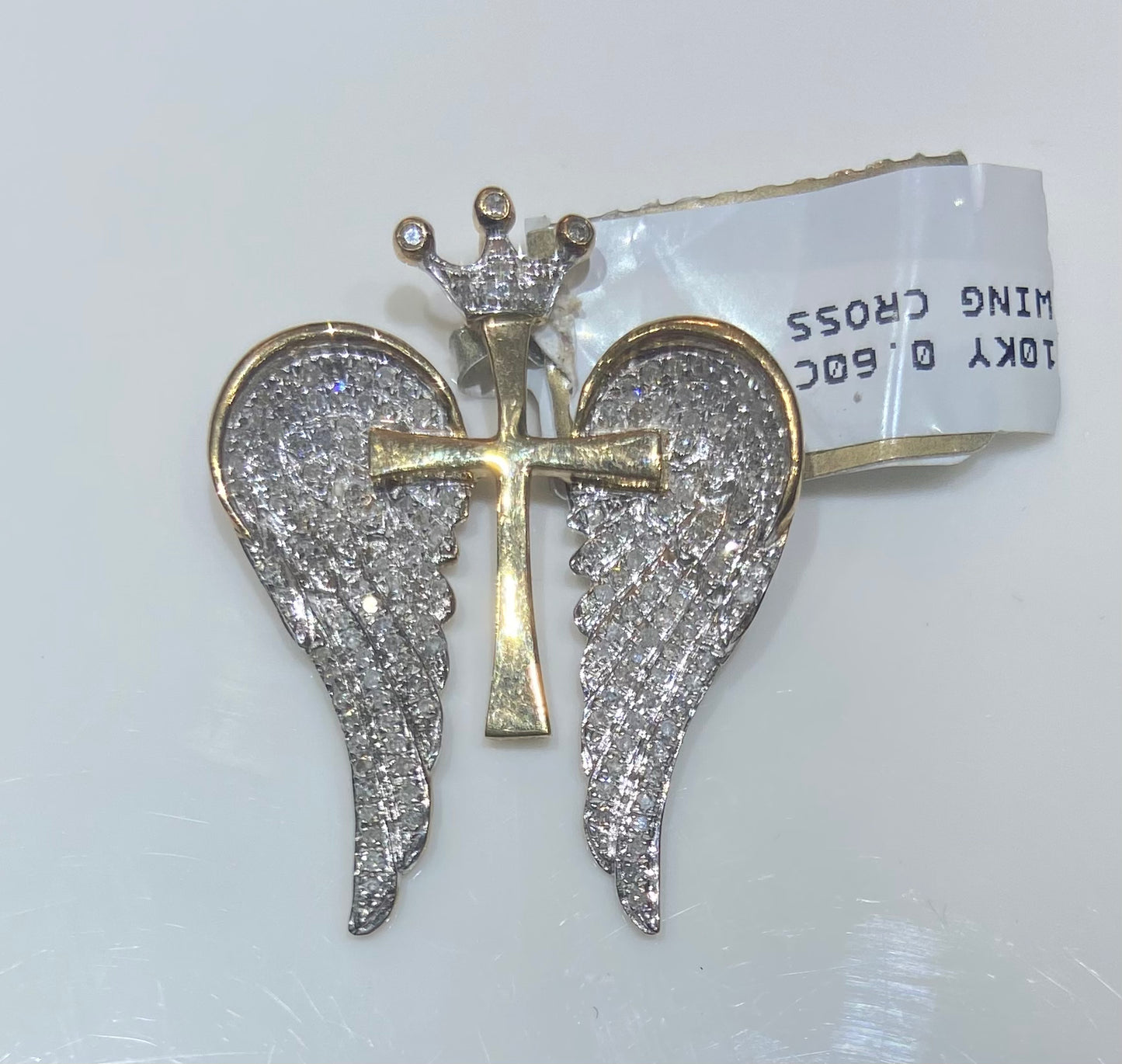 10K Yellow Gold 0.60CT Wing Cross