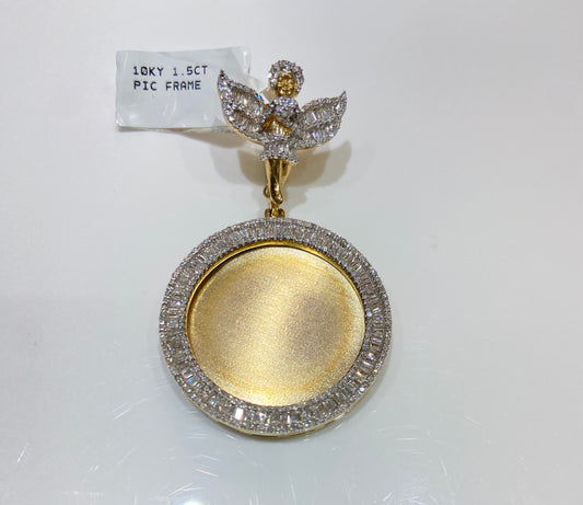 10K Yellow Gold 1.5CT Picture Frame Charm
