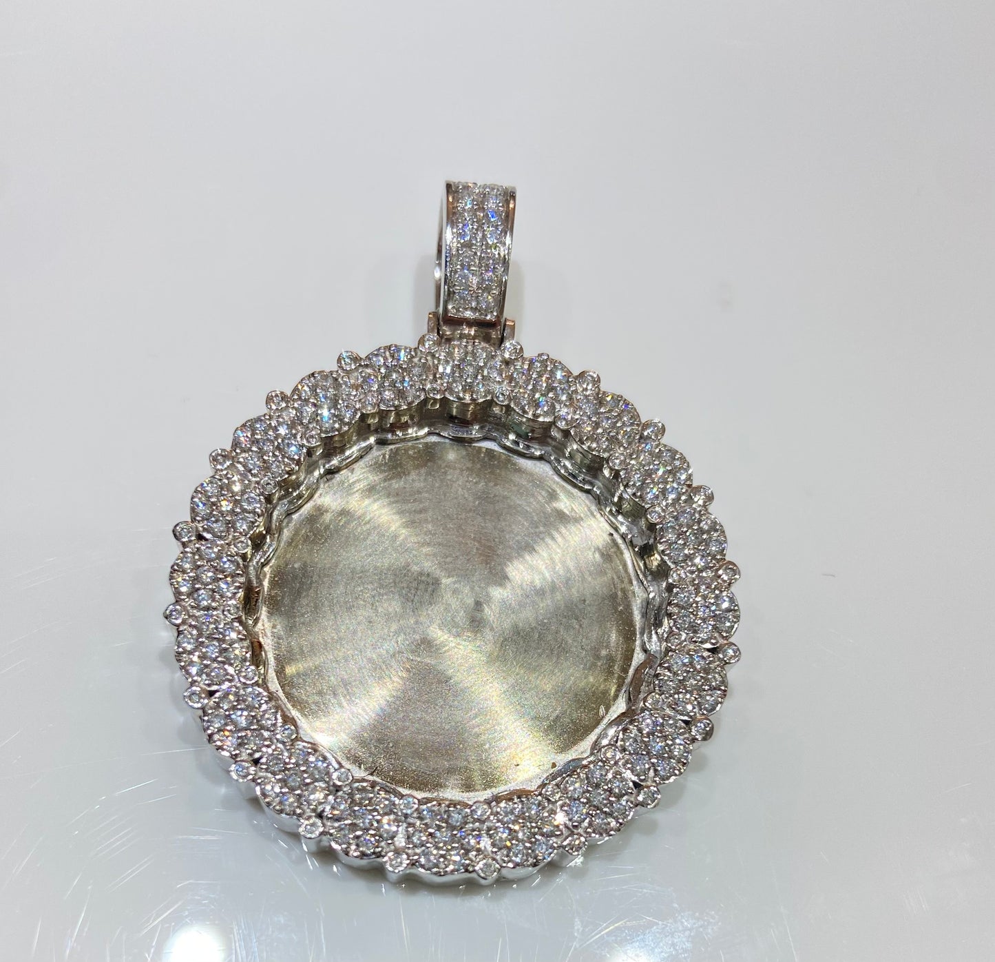 14K White Gold 2.23CT Picture Charm