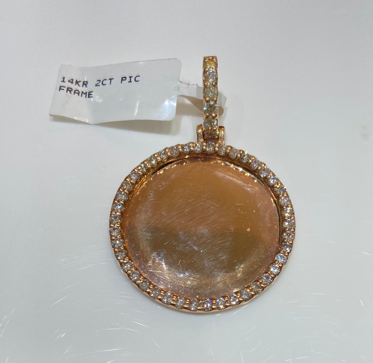 14K Rose Gold 2CT Picture Frame