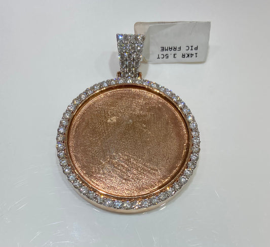 14K Rose Gold 3.5CT Picture Frame
