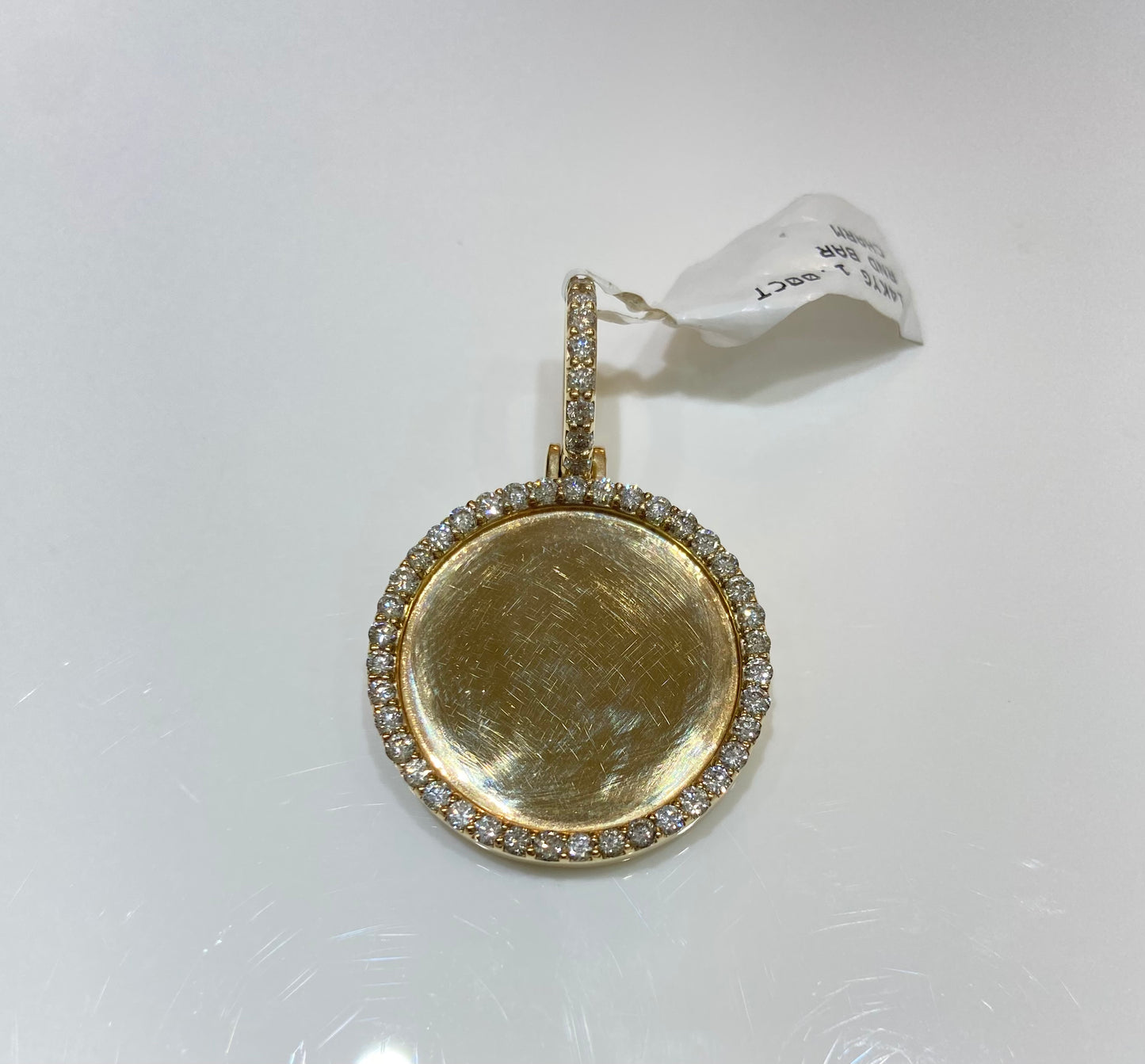 14K Yellow Gold 1.00CT Rounds Bar Picture Charm