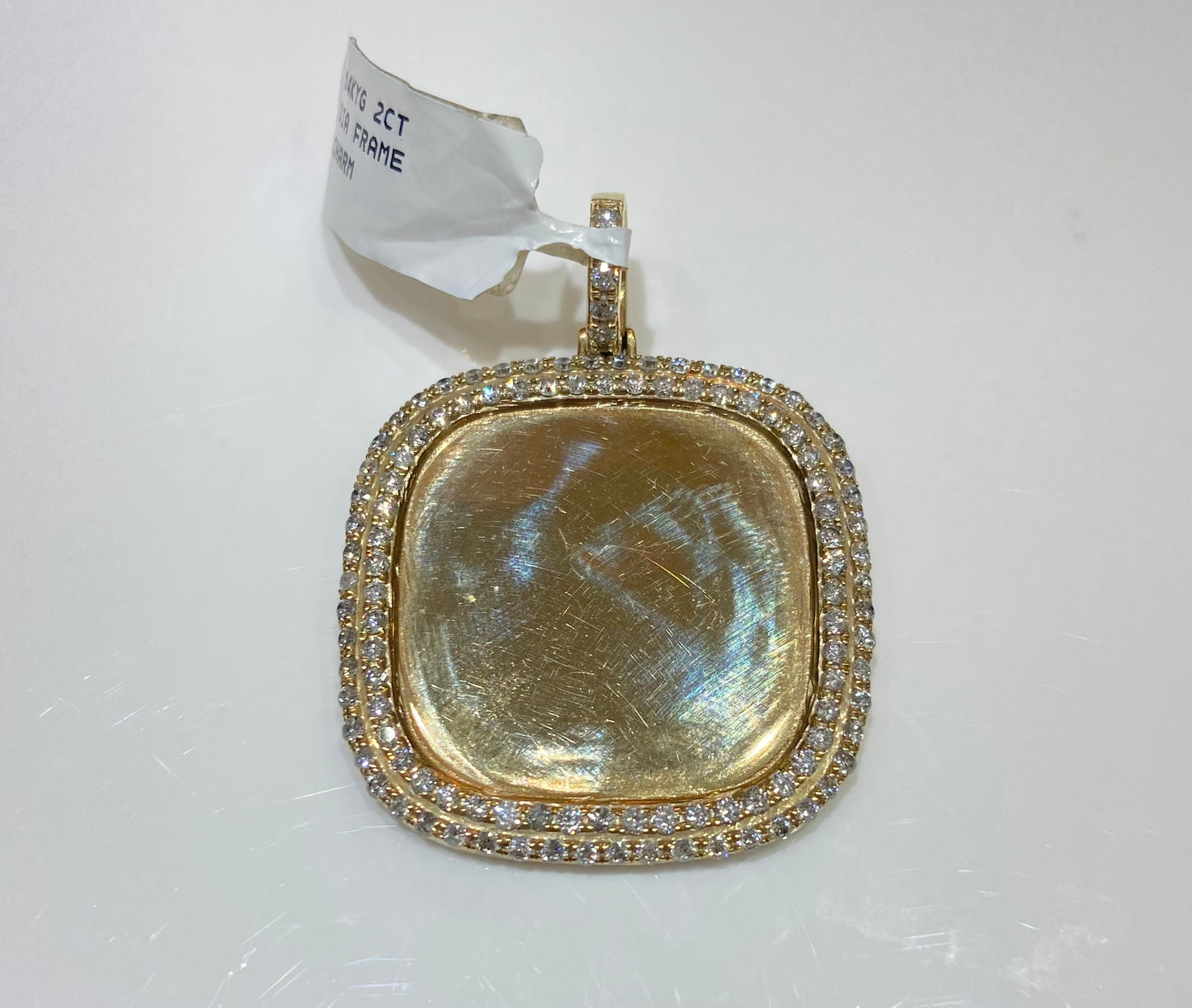 14K Yellow Gold 2CT Diamond Frame Picture Charm