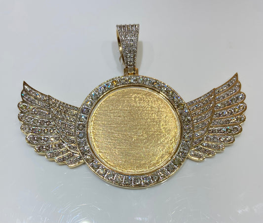10K Yellow Gold 5CT Wing Picture Charm