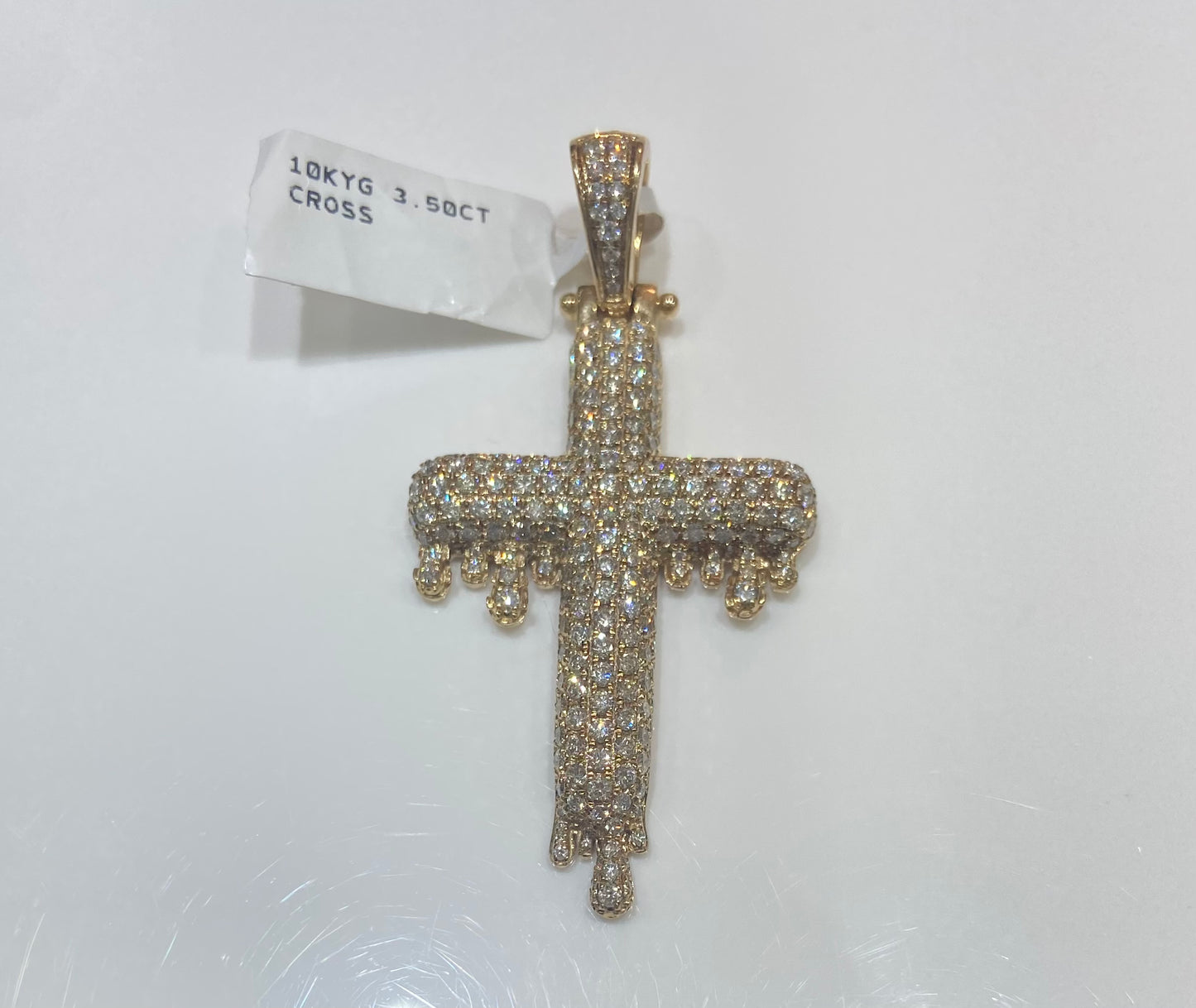 10K Yellow Gold 3.50CT Cross Charm