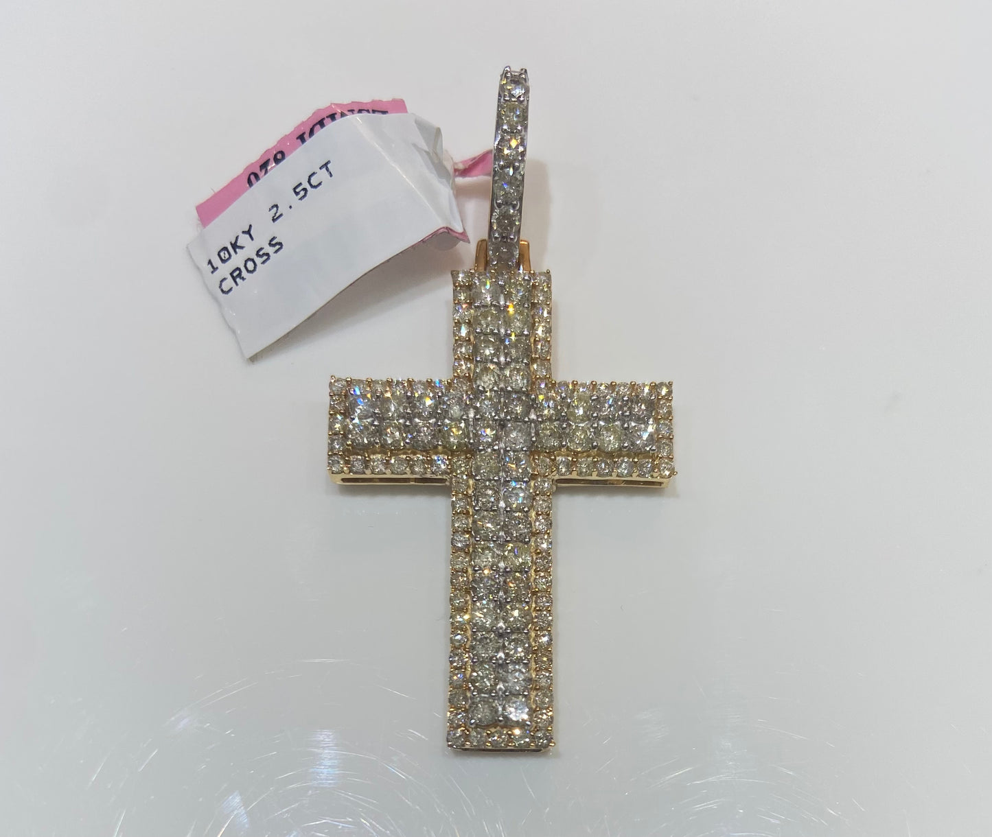 10K Yellow Gold 2.5CT Cross Charm