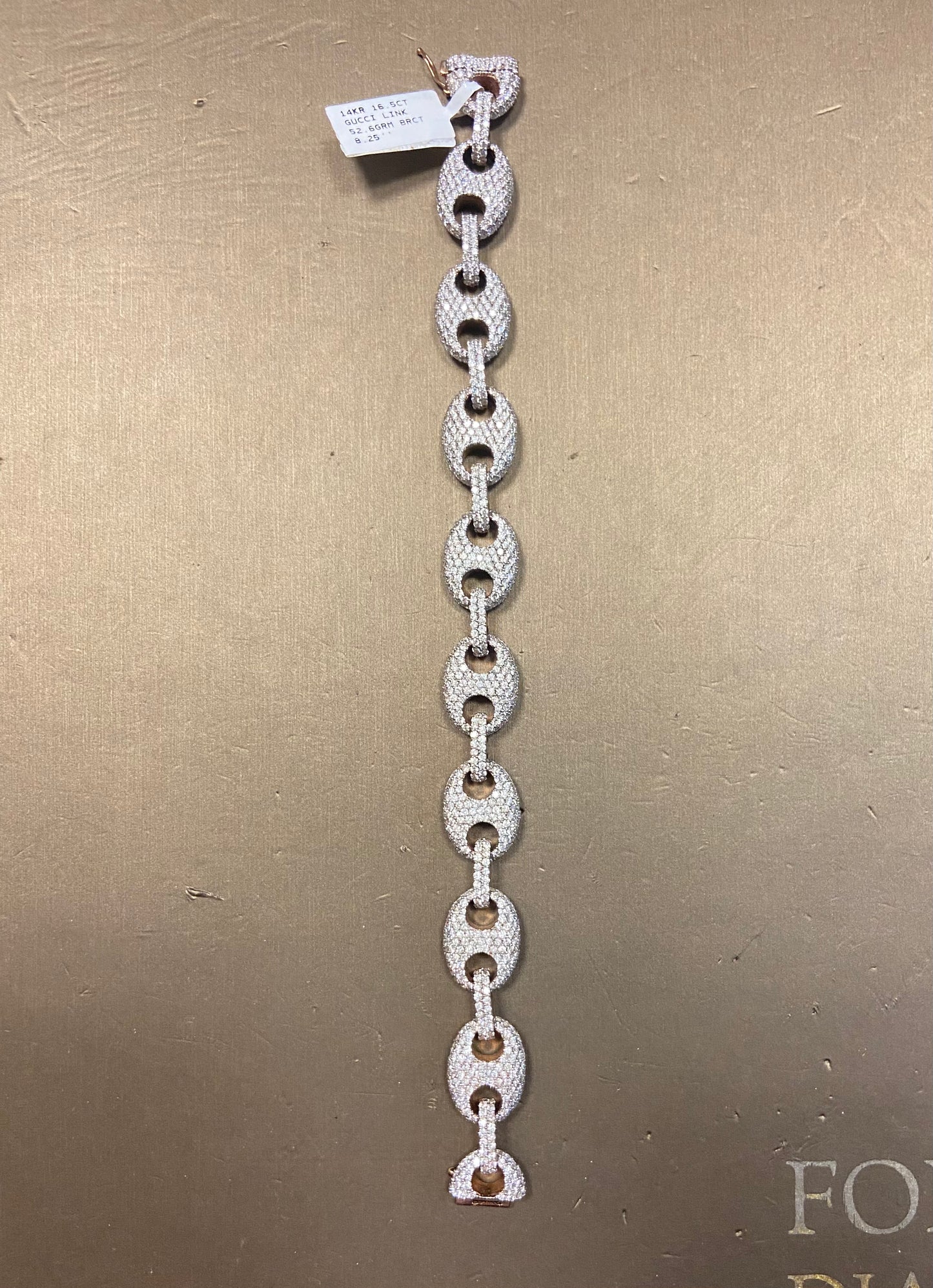 14K Rose Gold 16.5CT Gucci Link Bracelet