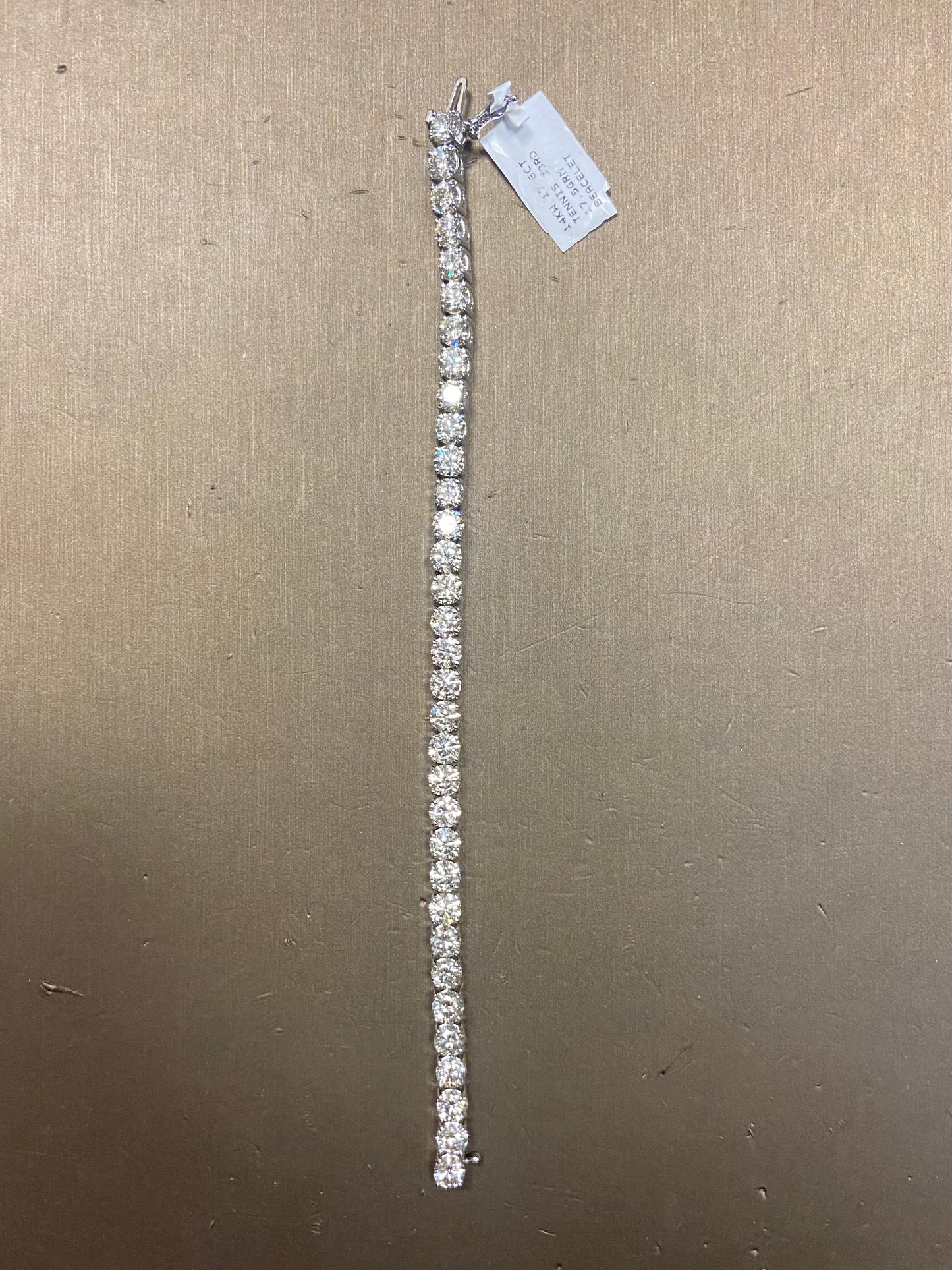 14K White Gold 17.6CT Tennis Bracelet