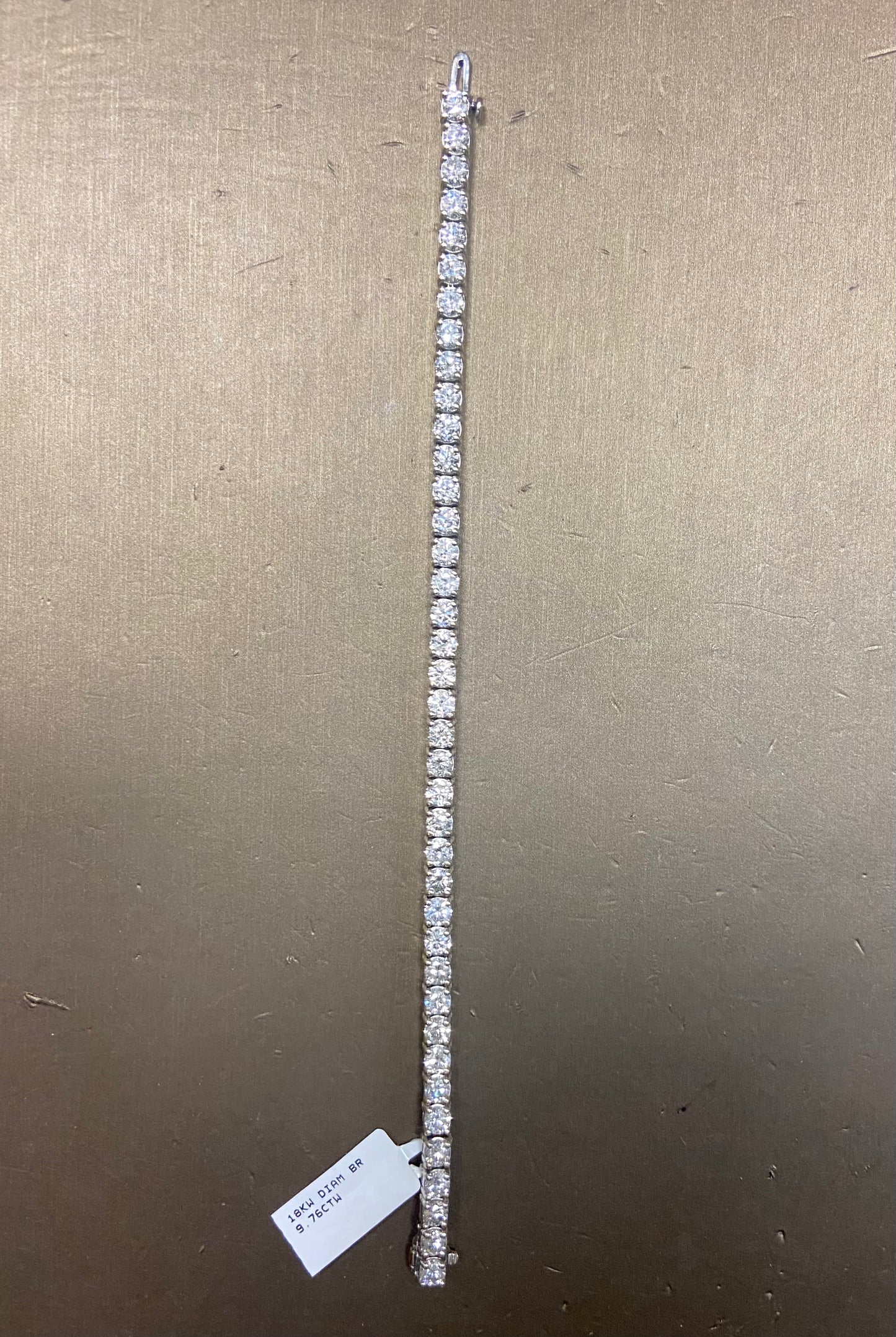 18K White Gold 9.76CTW Diamond Bracelet