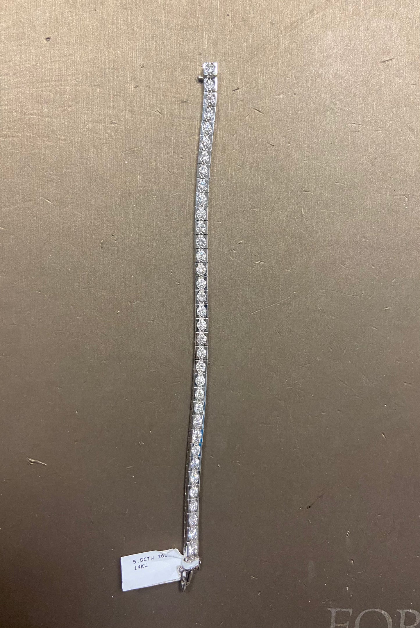 14K White Gold 5.5CTW Bracelet