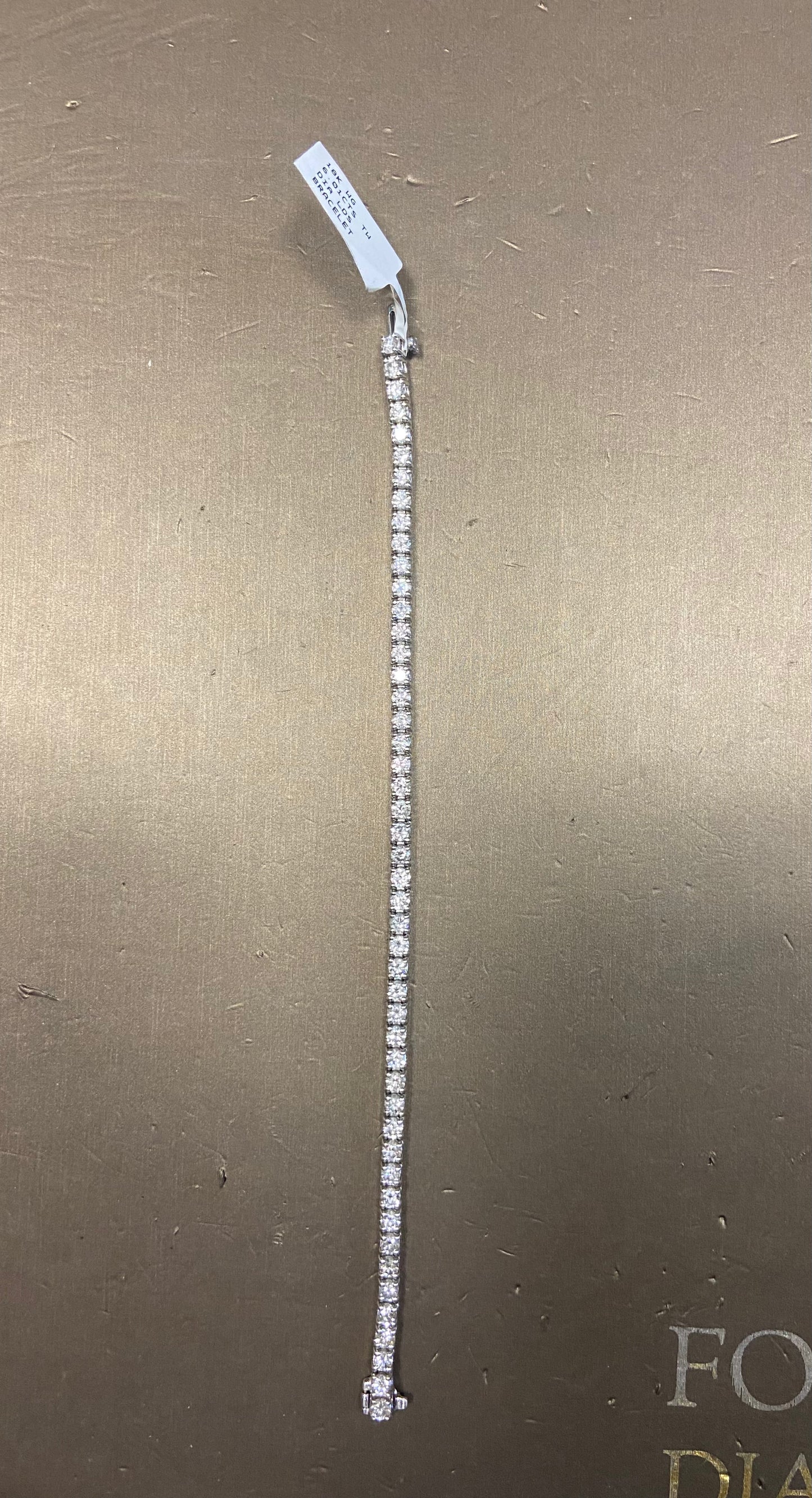 18K White Gold 6.01CTS Diamond Bracelet