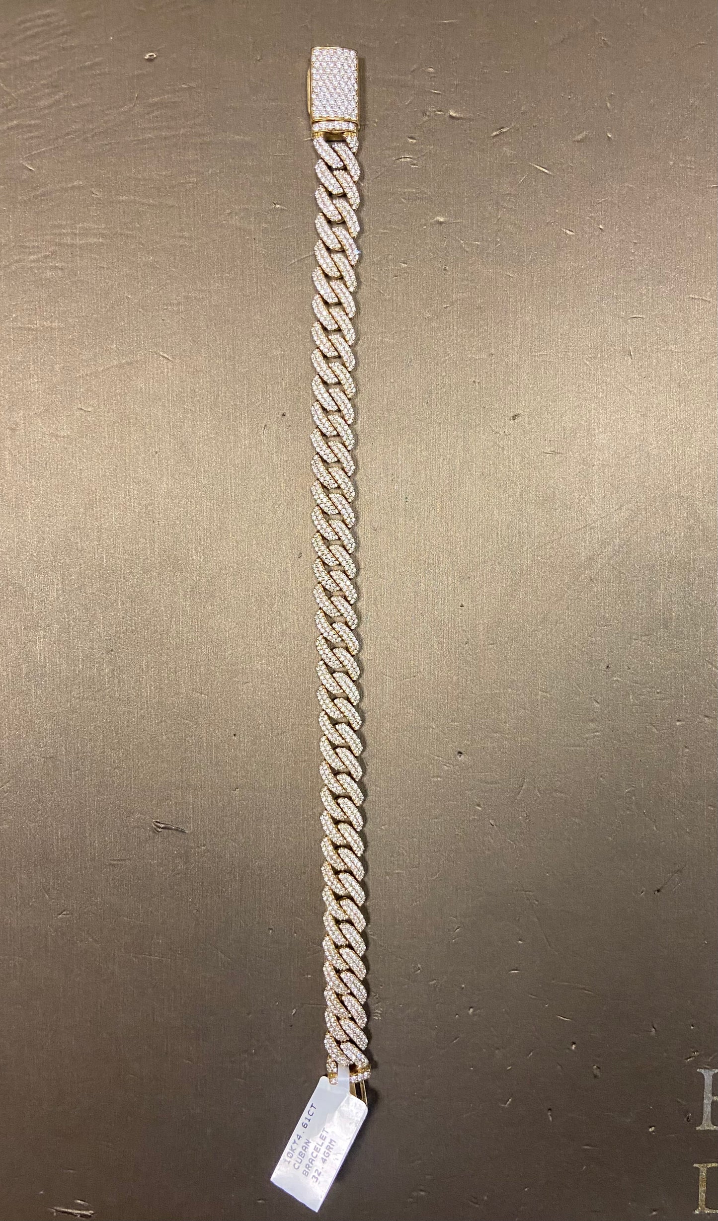 10K Yellow Gold 4.61CT Cuban Bracelet