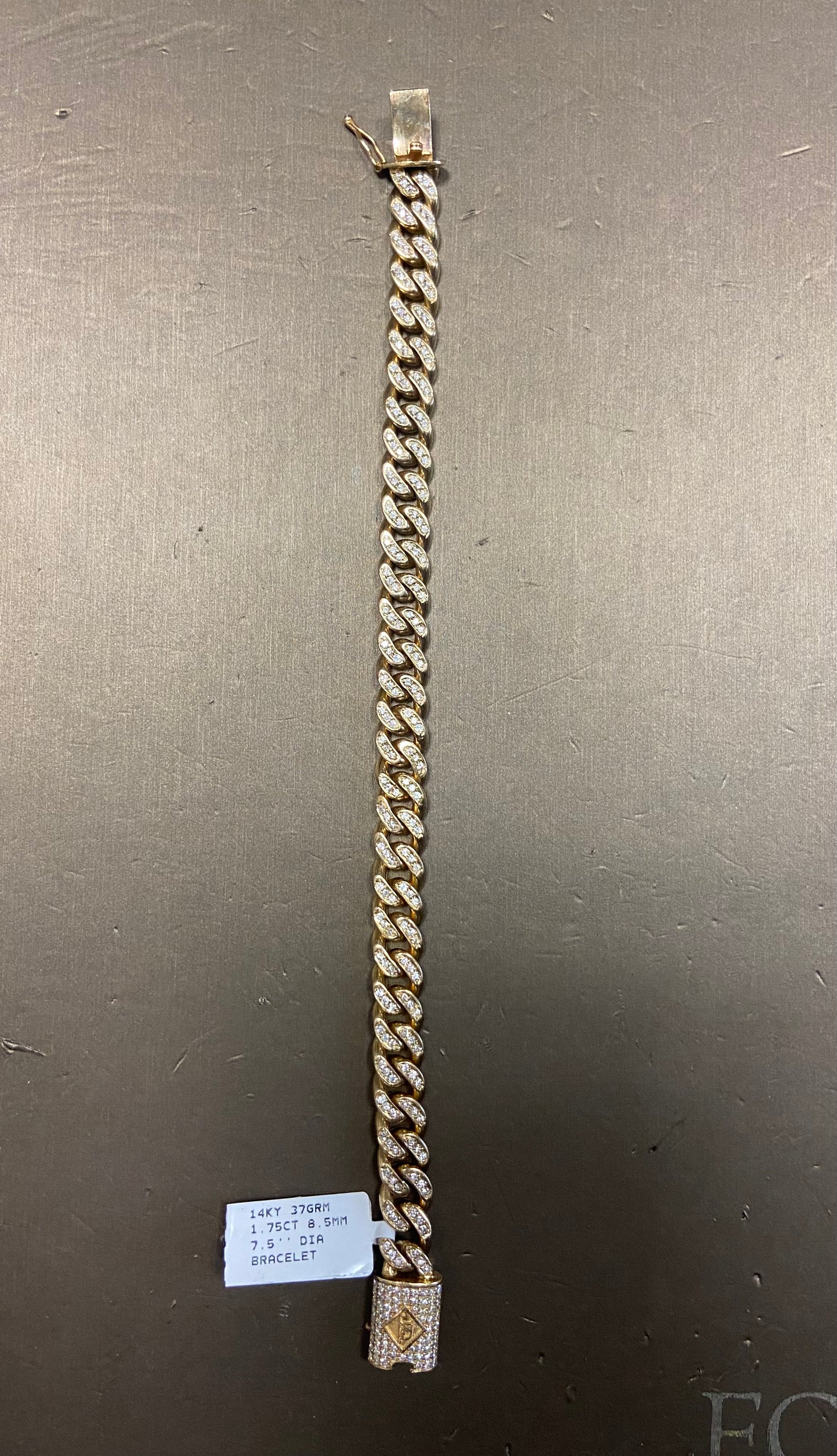 14K Yellow Gold 1.75CT Diamond Bracelet