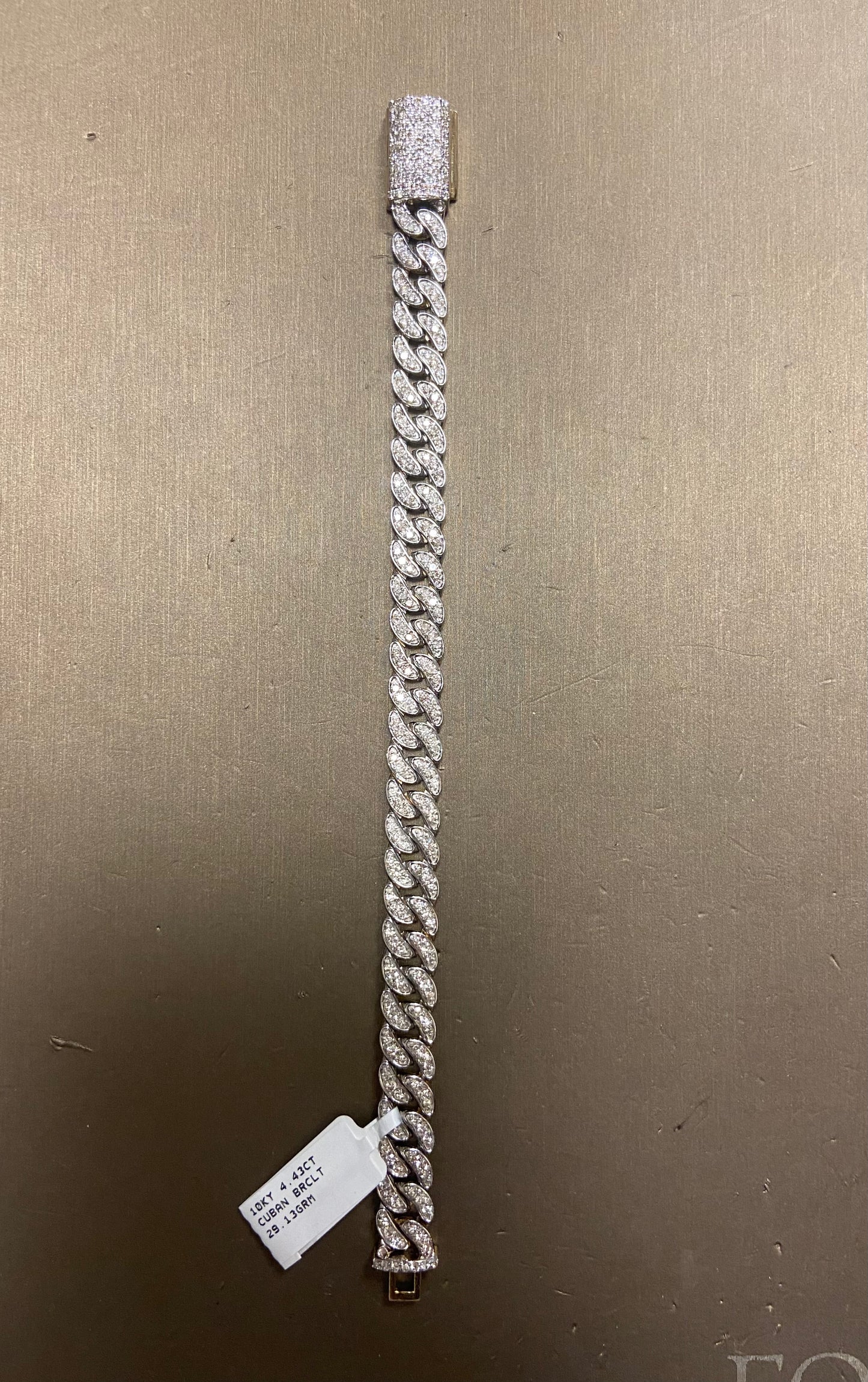 10K Yellow Gold 4.43CT Cuban Bracelet